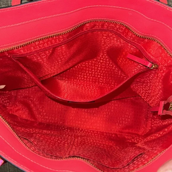 Kate Spade Tote Sawyer Street Tori Large Pink Coral Leather Bag - Picture 14 of 17